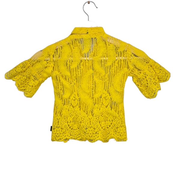 Kanaka Yellow Lace Kids Top - Picture 2 of 4